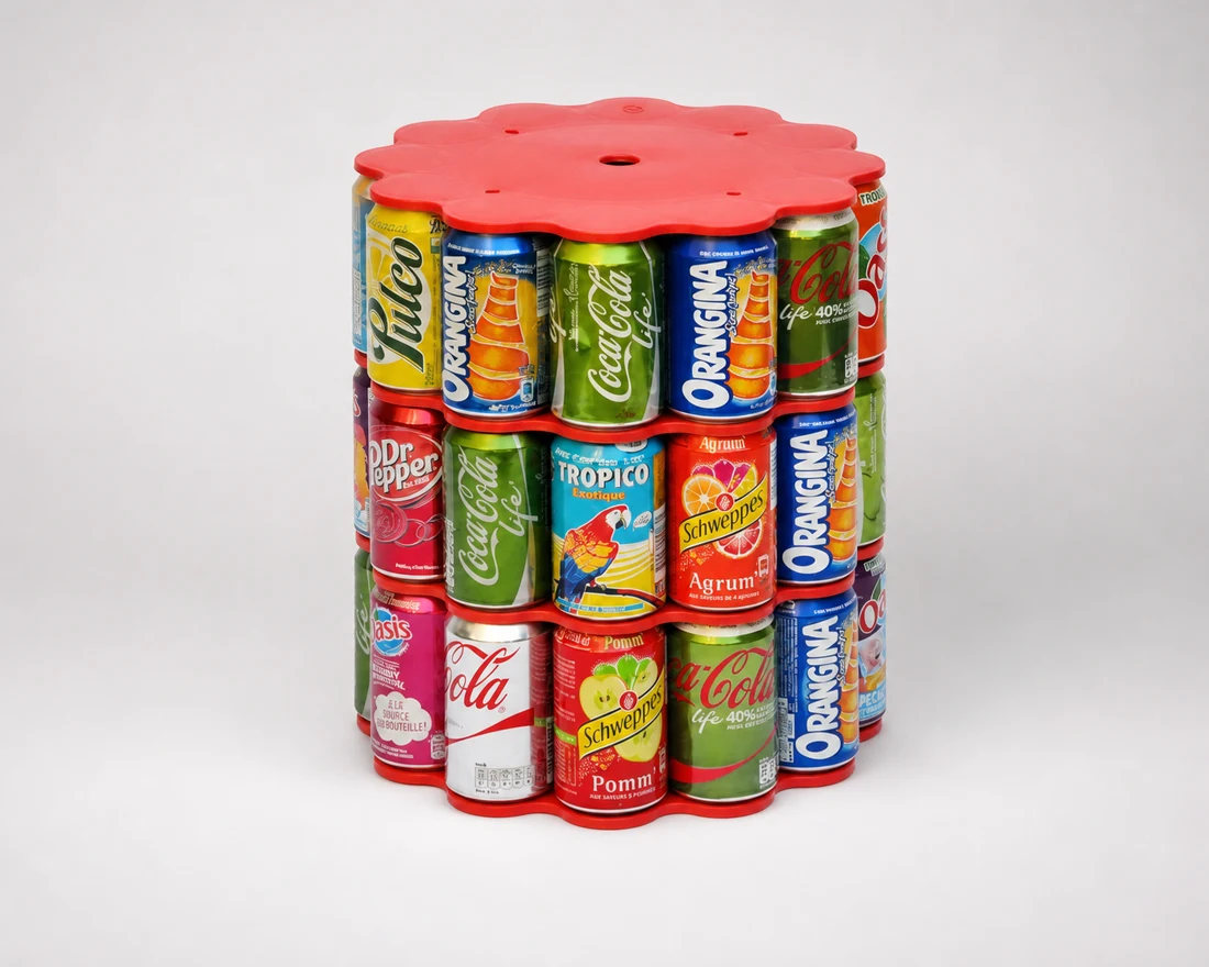 Le Kit Rouge monté avec des canettes